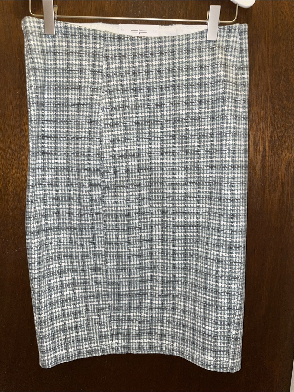 Liverpool Los Angeles size 
4-/27 high waist plaid knit pencil skirt-NWT